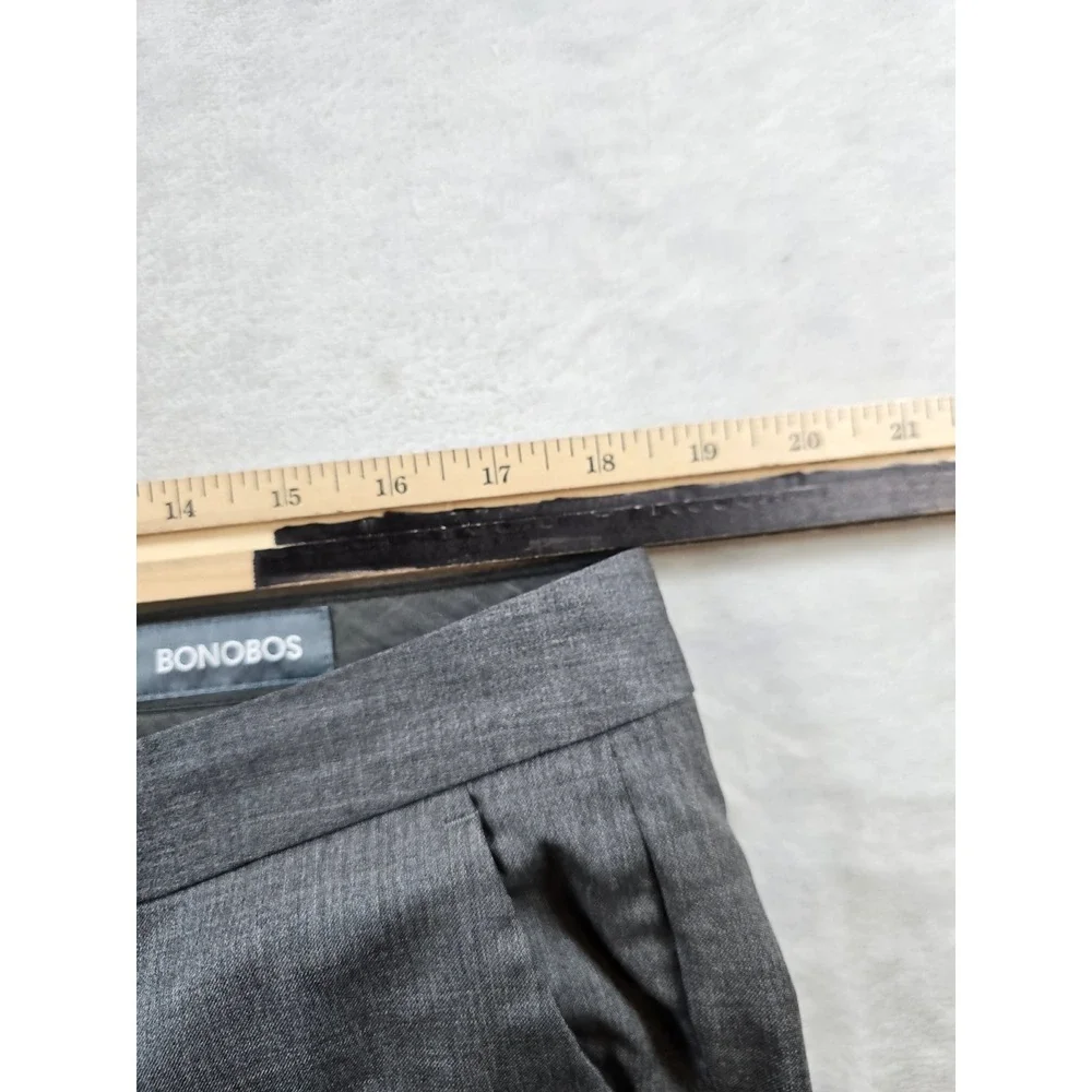 Bonobos Jetsetter Slim Fit Suit Mens 44L 2 Piece Pants 36x33 Grey Wool Stretch